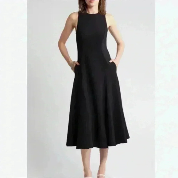 Sold Chelsea 28 textured sleeveless black dress with pockets size medium NWT - Picture 1 of 8